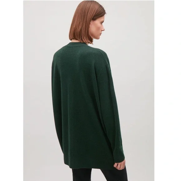SOLD! New COS Women’s Lambswool Oversized Cardigan Green Size XS - Picture 2 of 10